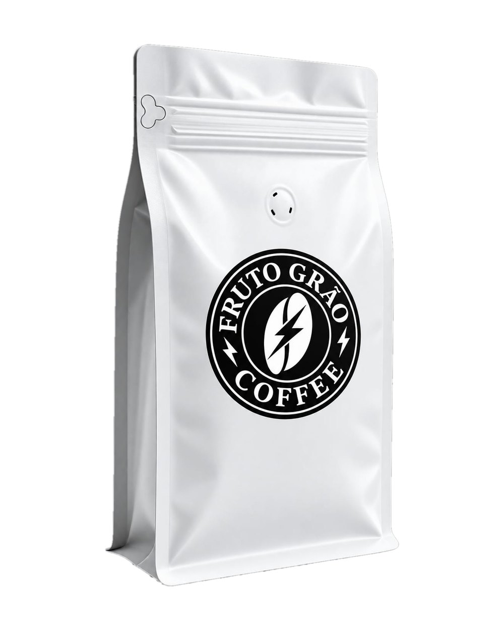 Pacote branco de 500 g do Café Especial Chocolate Amargo, visto de frente